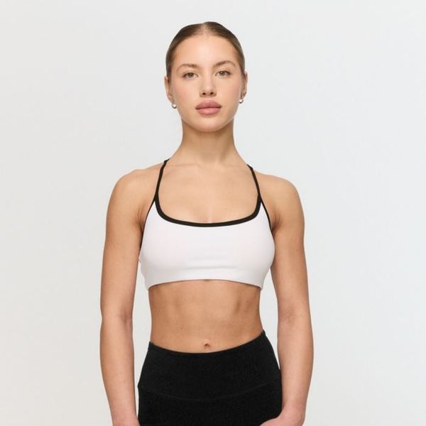 Športová podprsenka Varsity White - GymBeam, veľkosť L