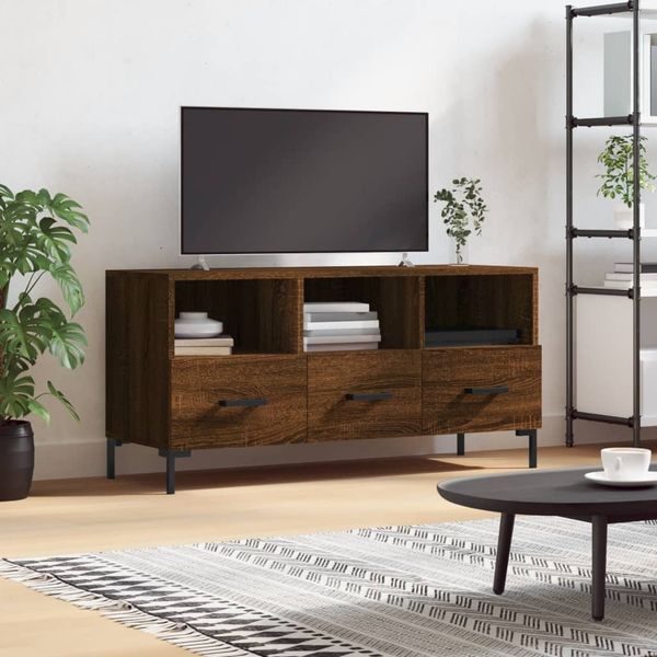 vidaXL TV skrinka hnedý dub 102x36x50 cm kompozitné drevo