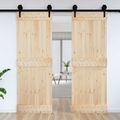 vidaXL Dvere NARVIK 80 x 210 cm Masívne borovicové drevo (neupravené)