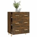 vidaXL Komoda dymový dub 70x34x90 cm spracované drevo