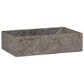 vidaXL Umývadlo 45x30x12 cm, mramor, lesklé sivé