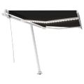 vidaXL Automatická markíza, LED a senzor vetra 300x250 cm, antracitová