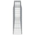 vidaXL Oblúkové gabionové koše 8 ks 400x50x140/160 cm pozink. železo