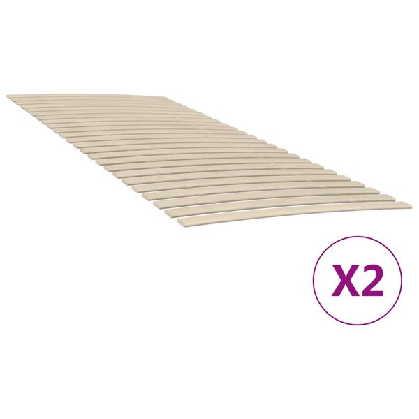 vidaXL Náhradné lamely k posteli s 48 lamelami, 2 ks, 90x200 cm