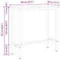 vidaXL stôl Prírodná 100 x 40 x 101 cm Inžinierske drevo a oceľ