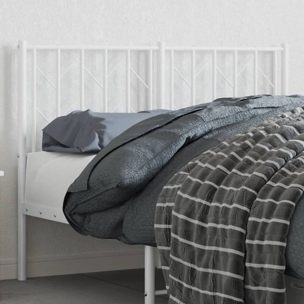 vidaXL Kovové náhradné čelo postele biele 120 cm
