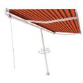 vidaXL Samostatne stojaca automatická markíza 500x300cm oranžovo-hnedá