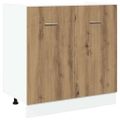 vidaXL Skrinka pod drez “Lyon”, dub artisan 80x46x81,5 cm