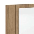 vidaXL LED zrkadlová skrinka dub artisan 40x12x45 cm kompozitné drevo