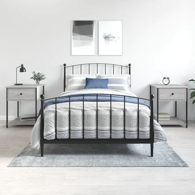 vidaXL Nočné stolíky 2 ks sivý dub sonoma 44x45x58 cm kompozitné drevo
