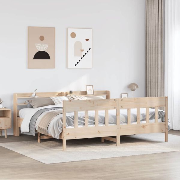 vidaXL Posteľ bez matraca 180x200 cm masívna borovica