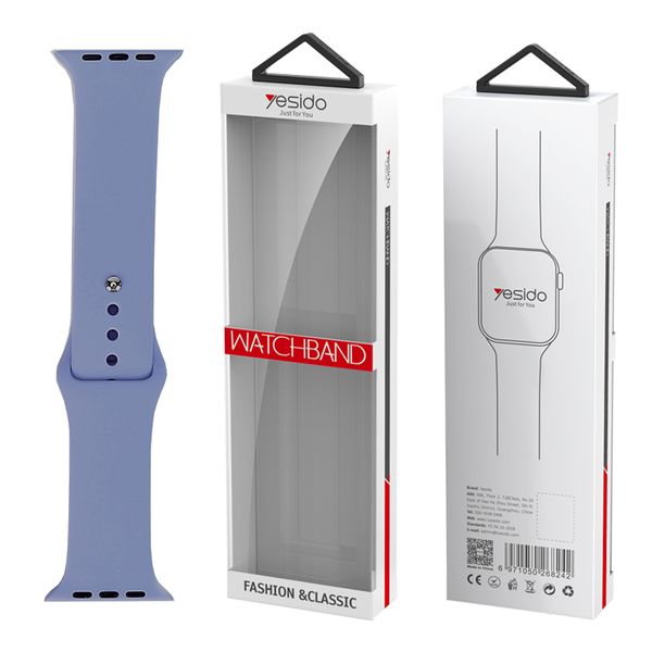 YESIDO WB44 SILICONE STRAP FOR iWATCH S 42/44/45 (97+118) #49 FEN LAN