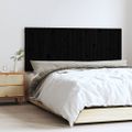 vidaXL Nástenné čelo postele čierne 147x3x60 cm masívna borovica
