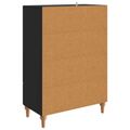 vidaXL Servírovacia skriňa Čierna 66 x 34,5 x 95 cm Kompozitné drevo