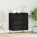 vidaXL Servírovacia skriňa Čierny dub 60 x 35 x 70 cm Kompozitné drevo