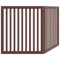 vidaXL Brána pre psa skladacia 2 panely hnedá 160 cm topoľové drevo