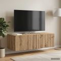 vidaXL Nástenná TV skrinka Nástenný Dub artisan 98 x 41 x 30 cm