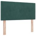 vidaXL Posteľ boxspring s matracom Tmavozelená 90 x 190 cm Zamat