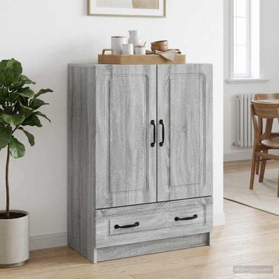 vidaXL Servírovacia skriňa so zásuvkou Sivá sonoma 66 x 34,5 x 92 cm