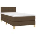 vidaXL Boxspring posteľ s matracom tmavohnedá 90x190 cm látka
