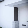 vidaXL Bočný panel pre striešku dverí čierny 50x100 cm tvrdené sklo