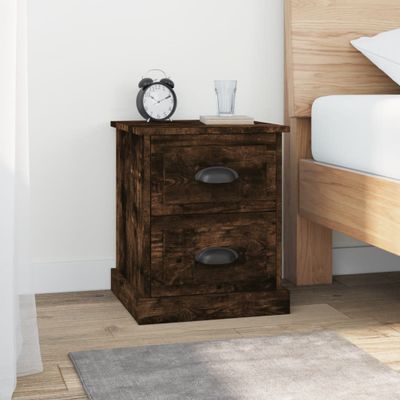 vidaXL Nočné stolíky 2 ks dymový dub 39x39x47,5 cm spracované drevo