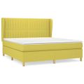 vidaXL Boxspring posteľ s matracom zelená 180x200 cm látka