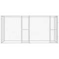 vidaXL Klietka pre psa Strieborná 400 x 200 x 200 cm Pozinkovaná oceľ