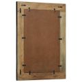 vidaXL Nástenné zrkadlo Obdĺžnikový Čierna a Hnedá 70 x 2 x 70 cm
