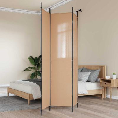 vidaXL 3-panelový paravan Béžová 150 x 220 cm Látka