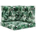 vidaXL Vankúš na vonkajšiu pohovku Polyester Vzor s listami 60 x 60 cm