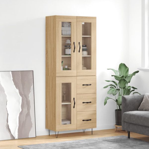 vidaXL Vysoká skrinka dub sonoma 69,5x34x180 cm spracované drevo