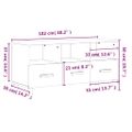 vidaXL TV skrinka hnedý dub 102x36x50 cm spracované drevo