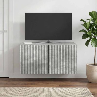 vidaXL Nástenná TV skrinka 59,5 x 31 x 30 cm Betónovo sivá