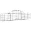vidaXL Oblúkový gabionový kôš 18 ks 200x30x40/60 cm pozinkované železo