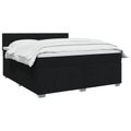 vidaXL Posteľ boxspring s matracom Čierna 160 x 200 cm Látka