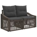 vidaXL Súprava záhradných pohoviek 8 ks Sivá polyratan