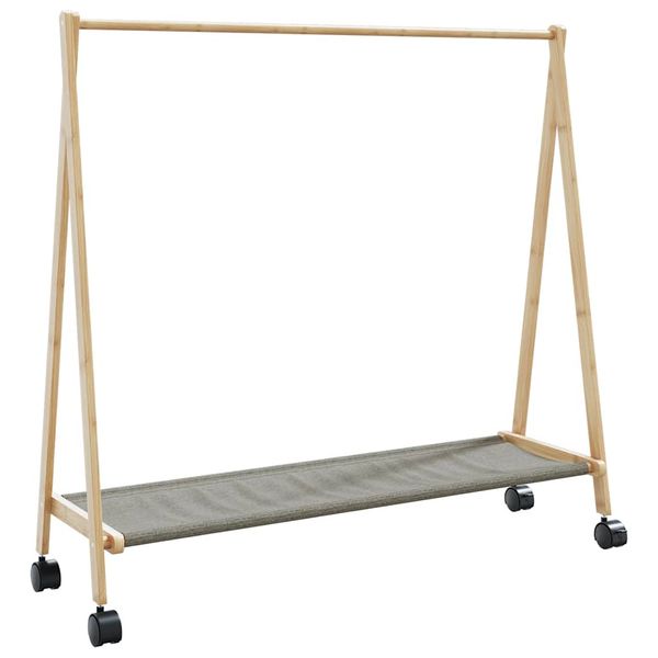 vidaXL Vešiak na oblečenie s policami a kolieskami 106x34x106,5 cm