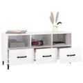 vidaXL TV skrinka lesklá biela 102x35x50 cm spracované drevo