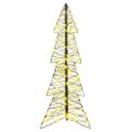 vidaXL Vianočný stromček 100 LED Teplá biela 120 cm Ratan