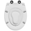 vidaXL WC sedadlo Biela 47 x 37 x 4 cm Duroplast