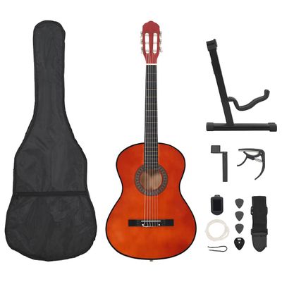 vidaXL 12-dielna klasická gitarová sada pre začiatočníkov 4/4 39"