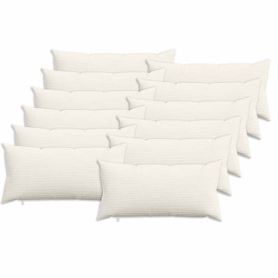 vidaXL Poťah na podložku 12 pcs HEERLEN Krémová 40 x 80 cm manšestr