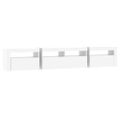vidaXL TV skrinka s LED svetlami biela 210x35x40 cm