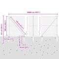 vidaXL Hexagonálny plot s stĺpom 100 x 1 m Pozinkovaná oceľ Strieborná