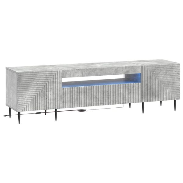 vidaXL LED TV kabinet Betónovo sivá Kompozitné drevo