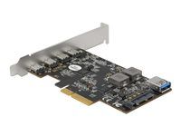 USB adaptér - PCIe 3.0 x4 nízky profil - USB-C 3.2 Gen 2 x 4 + USB 3.2 Gen 2 (vnútorný) x 1