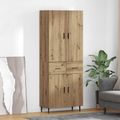 vidaXL Highboard 2 ks Remeselný dub 69,5 x 34 x 180 cm