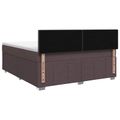 vidaXL Posteľ boxspring s matracom Tmavohnedá 140 x 200 cm Látka