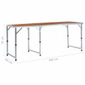 vidaXL Skladací kempingový stôl 180x60 cm hliníkový